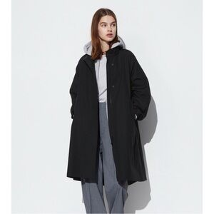 Women's Uniqlo Black Rain Coat Size Small
